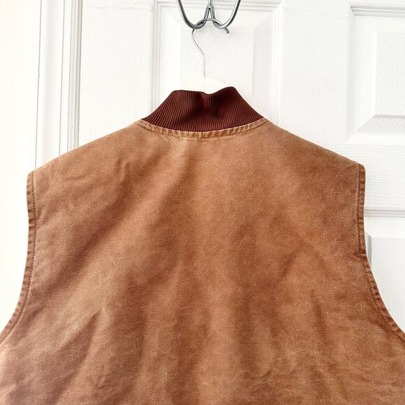 Carhartt Brown Tan Khaki V02 Sandstone Vest Arctic Quilted Lining Men 2XL Reg - Picture 10 of 12